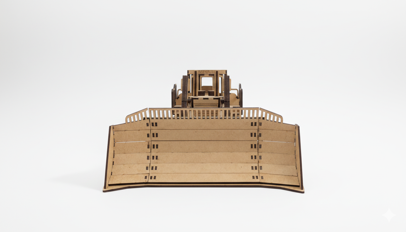 Bulldozer CAT de Colección – Precisión en Madera MDF