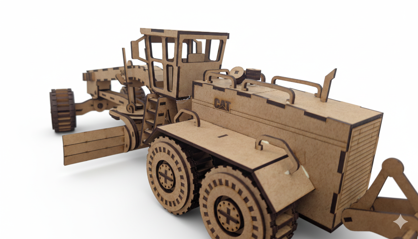 Motoconformadora CAT 24H de Colección – Precisión en Madera MDF